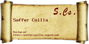 Saffer Csilla névjegykártya
