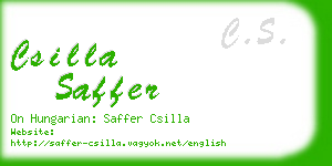 csilla saffer business card